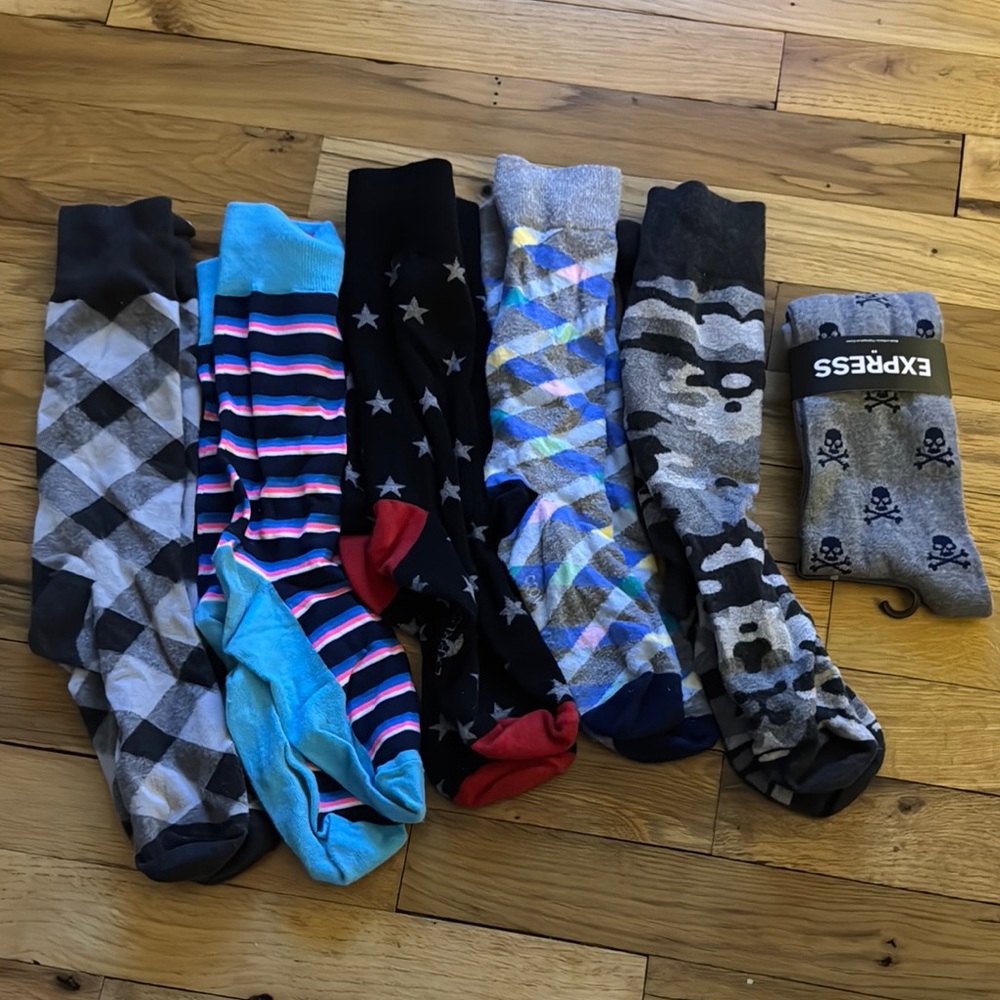 Express Men's Patterned Socks - Multicolor